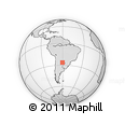 Outline Map of the Area around 26° 30' 51" S, 60° 16' 29" W, rectangular outline