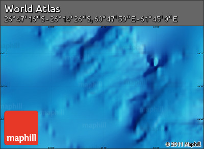 Physical Map of the Area around 26° 30' 51" S, 61° 16' 29" E