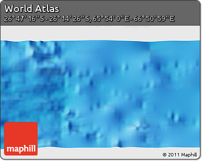 Physical 3D Map of the Area around 26° 30' 51" S, 66° 22' 30" E