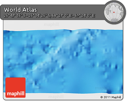 Physical 3D Map of the Area around 26° 30' 51" S, 68° 55' 30" E