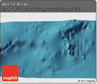 Satellite 3D Map of the Area around 26° 30' 51" S, 6° 1' 30" E