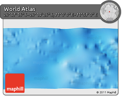 Physical 3D Map of the Area around 26° 30' 51" S, 71° 28' 29" E