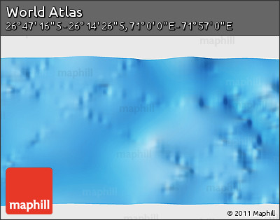 Physical 3D Map of the Area around 26° 30' 51" S, 71° 28' 29" E