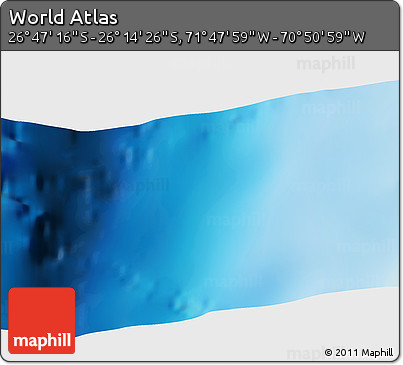 Physical 3D Map of the Area around 26° 30' 51" S, 71° 19' 29" W