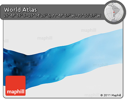 Physical Panoramic Map of the Area around 26° 30' 51" S, 71° 19' 29" W