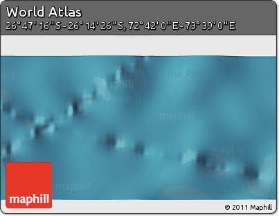 Satellite 3D Map of the Area around 26° 30' 51" S, 73° 10' 30" E