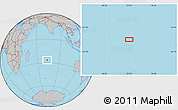 Gray Location Map of the area around 26° 30' 51" S, 73° 10' 30" E