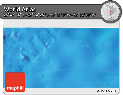 Political 3D Map of the Area around 26° 30' 51" S, 73° 1' 30" W