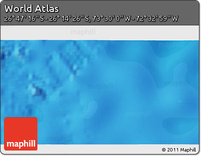 Political 3D Map of the Area around 26° 30' 51" S, 73° 1' 30" W