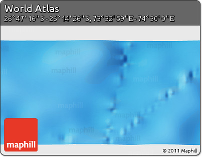 Physical 3D Map of the Area around 26° 30' 51" S, 74° 1' 30" E