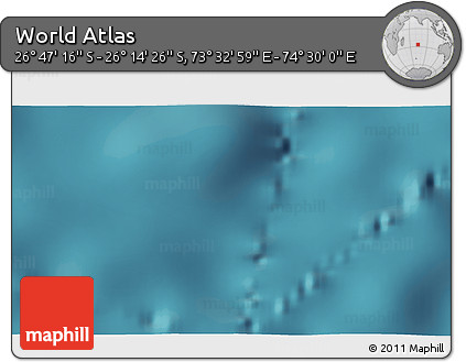 Satellite 3D Map of the Area around 26° 30' 51" S, 74° 1' 30" E