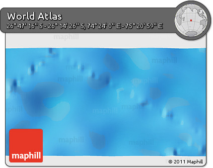 Physical 3D Map of the Area around 26° 30' 51" S, 74° 52' 30" E
