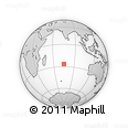 Outline Map of the Area around 26° 30' 51" S, 74° 52' 30" E, rectangular outline