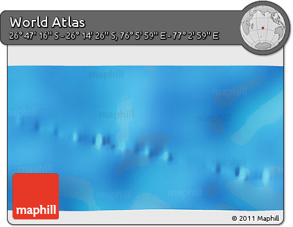 Physical 3D Map of the Area around 26° 30' 51" S, 76° 34' 29" E
