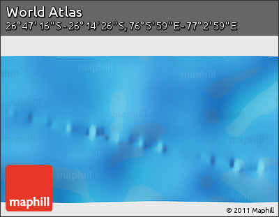 Physical 3D Map of the Area around 26° 30' 51" S, 76° 34' 29" E