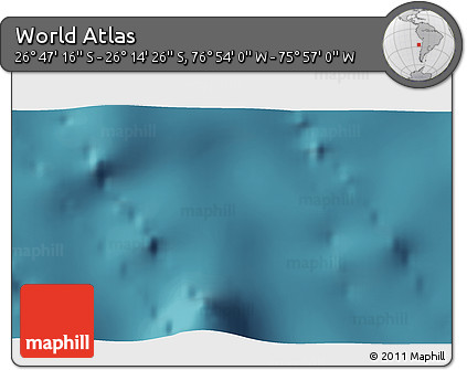 Satellite 3D Map of the Area around 26° 30' 51" S, 76° 25' 30" W