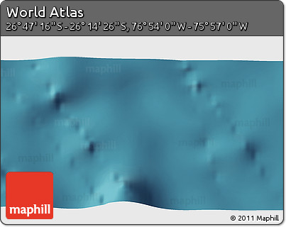 Satellite 3D Map of the Area around 26° 30' 51" S, 76° 25' 30" W