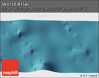 Satellite 3D Map of the Area around 26° 30' 51" S, 76° 25' 30" W