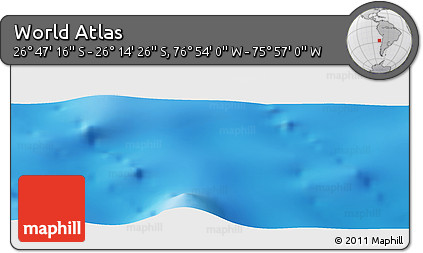 Physical Panoramic Map of the Area around 26° 30' 51" S, 76° 25' 30" W