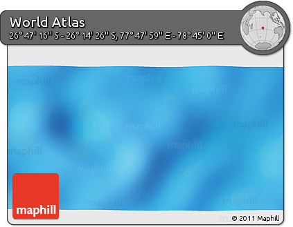 Physical 3D Map of the Area around 26° 30' 51" S, 78° 16' 30" E