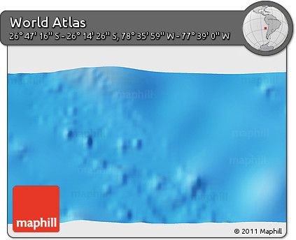 Physical 3D Map of the Area around 26° 30' 51" S, 78° 7' 30" W