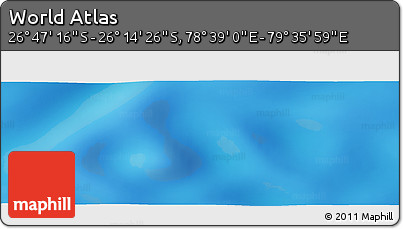 Physical Panoramic Map of the Area around 26° 30' 51" S, 79° 7' 30" E