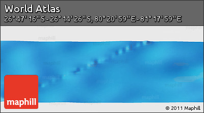Physical Panoramic Map of the Area around 26° 30' 51" S, 80° 49' 29" E