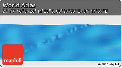 Physical Panoramic Map of the Area around 26° 30' 51" S, 80° 49' 29" E