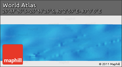 Physical Panoramic Map of the Area around 26° 30' 51" S, 82° 31' 30" E