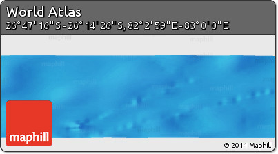 Physical Panoramic Map of the Area around 26° 30' 51" S, 82° 31' 30" E