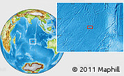 Physical Location Map of the area around 26° 30' 51" S, 83° 22' 30" E