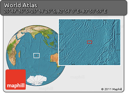 Satellite Location Map of the Area around 26° 30' 51" S, 83° 22' 30" E