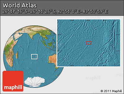 Satellite Location Map of the Area around 26° 30' 51" S, 83° 22' 30" E