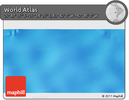 Shaded Relief 3D Map of the Area around 26° 30' 51" S, 83° 13' 29" W