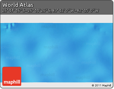 Shaded Relief 3D Map of the Area around 26° 30' 51" S, 83° 13' 29" W
