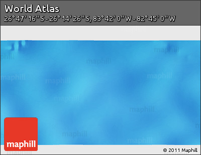 Shaded Relief 3D Map of the Area around 26° 30' 51" S, 83° 13' 29" W