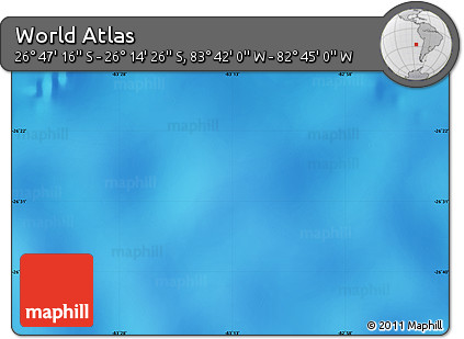 Physical Map of the Area around 26° 30' 51" S, 83° 13' 29" W