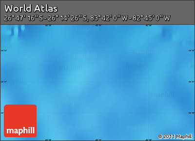 Physical Map of the Area around 26° 30' 51" S, 83° 13' 29" W