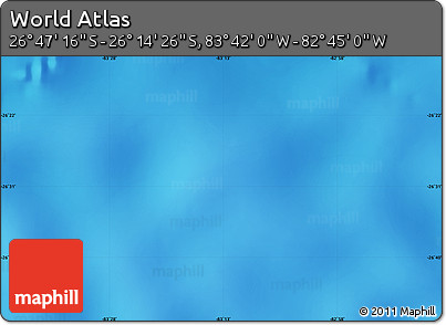 Physical Map of the Area around 26° 30' 51" S, 83° 13' 29" W