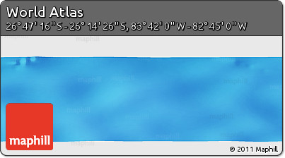 Physical Panoramic Map of the Area around 26° 30' 51" S, 83° 13' 29" W