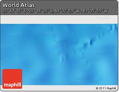 Shaded Relief 3D Map of the Area around 26° 30' 51" S, 84° 4' 29" W