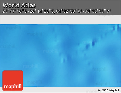 Shaded Relief 3D Map of the Area around 26° 30' 51" S, 84° 4' 29" W