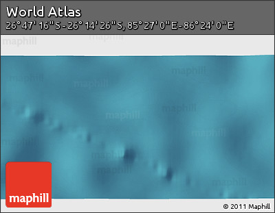 Satellite 3D Map of the Area around 26° 30' 51" S, 85° 55' 30" E