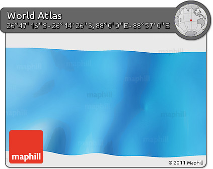 Physical 3D Map of the Area around 26° 30' 51" S, 88° 28' 29" E