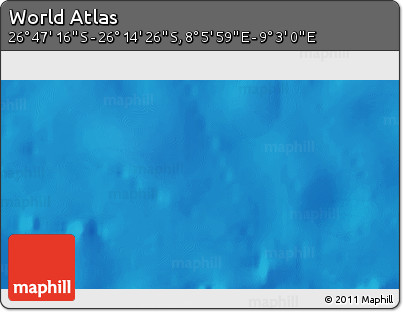 Physical 3D Map of the Area around 26° 30' 51" S, 8° 34' 29" E