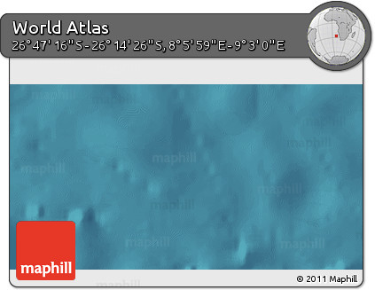 Satellite 3D Map of the Area around 26° 30' 51" S, 8° 34' 29" E