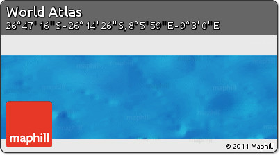 Physical Panoramic Map of the Area around 26° 30' 51" S, 8° 34' 29" E