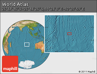 Satellite Location Map of the Area around 26° 30' 51" S, 91° 52' 30" E