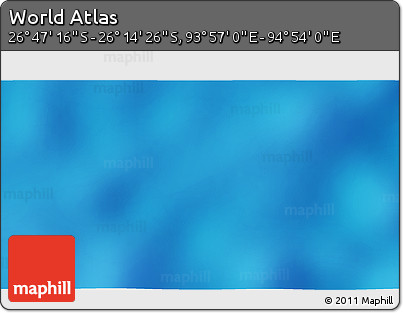 Shaded Relief 3D Map of the Area around 26° 30' 51" S, 94° 25' 30" E