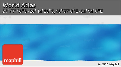 Physical Panoramic Map of the Area around 26° 30' 51" S, 94° 25' 30" E